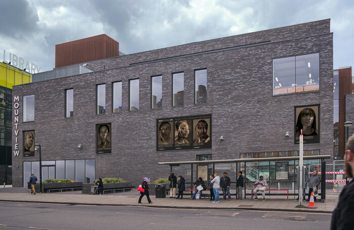 Peckham Portraits installed on the exterior of Mountview