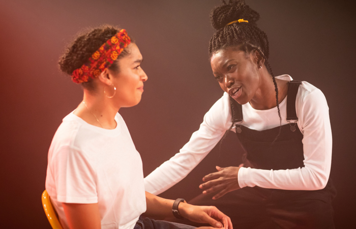Olivia Onyehara and Tanisha Spring in Shuck 'n' Jive at Soho Theatre. Photo: Helen Maybanks