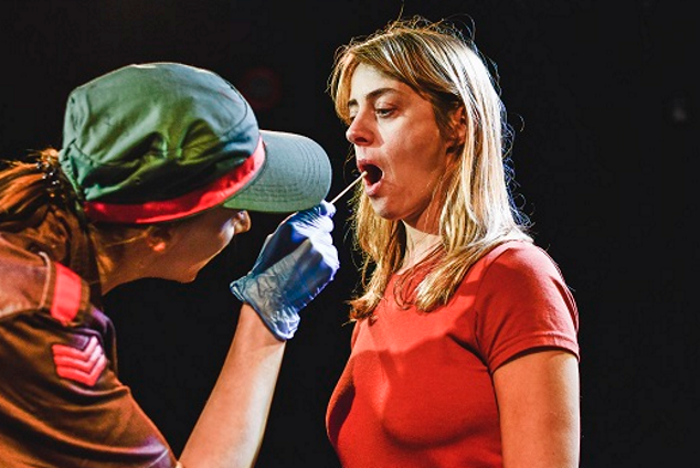 Hannah McPake and Siwan Morris in The Story at the Other Room, Cardiff. Photo: Kirsten McTernan