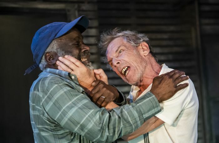 Joseph Marcell and Christopher Fairbank in Ages of the Moon at the Vaults. Photo: Tristram Kenton