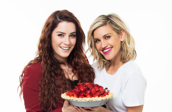 Lucie Jones (left, with Ashley Roberts) joined the Waitress cast in September