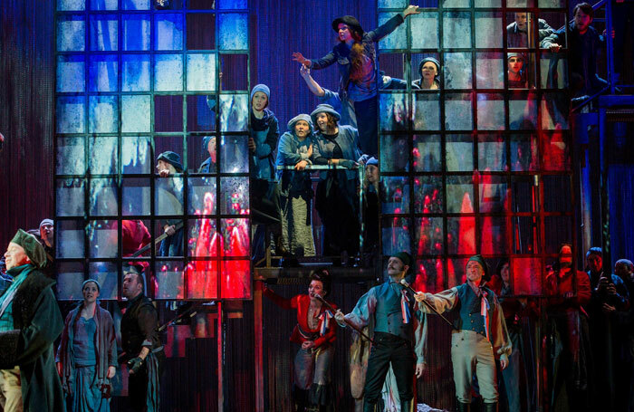 The Chorus of Opera North in Andrea Chenier at Grand Theatre, Leeds
Photo: Robert Workman