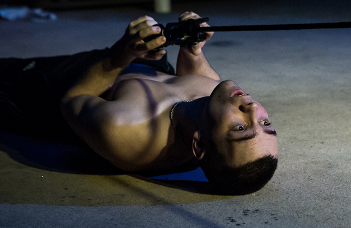 Jake Davies in Yen at the Jerwood Theatre Downstairs. Photo: Richard Davenport