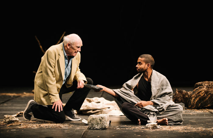 Donald Sumpter and Hiran Abeysekera in The Prisoner at the Royal Lyceum Theatre, Edinburgh. Photo: Ryan Buchanan