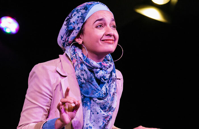 Nadi Kemp-Sayfi in Hijabi Monologues. Photo: Helen Murray