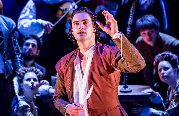 Tom Bateman in Shakespeare in Love at the Noel Coward Theatre. Photo: Johan Persson.