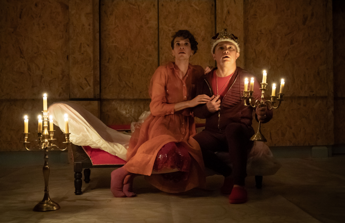 Steffan Donnelly and Jonathan Broadbent in Henry VI at Sam Wanamaker Playhouse, London. Photo: Marc Brenner
