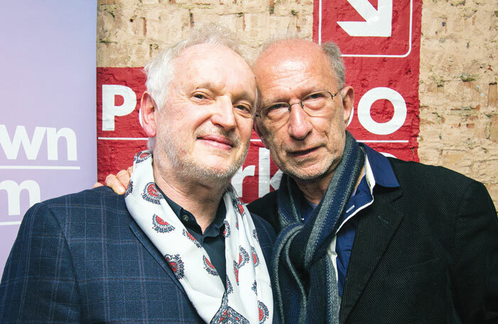 Sean Mathias, left, with playwright Martin Sherman at the Park Theatre, London earlier this year. Mathias directed Sherman's play Gently Down the Stream at the venue. Photo: Adam Bennett