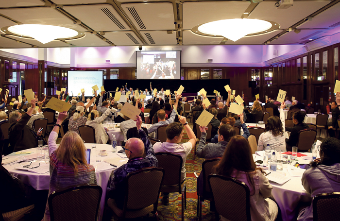 Casting votes at this year’s Equity Annual Representative Conference. Photo: Phil Adams