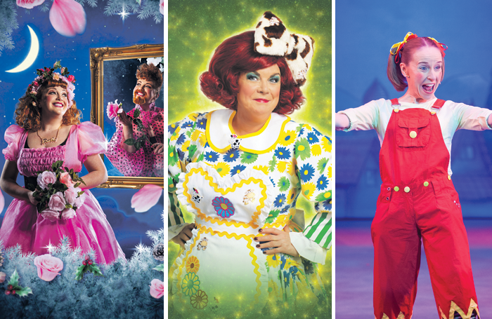 Cinderfella at the Tron Theatre, Glasgow, Elaine C Smith as Dame Trot at the King’s Theatre, Glasgow and and Jane Deane as Jenny the Jester at the Capitol Theatre, Horsham, in 2012 (photo: Toby Phillips)