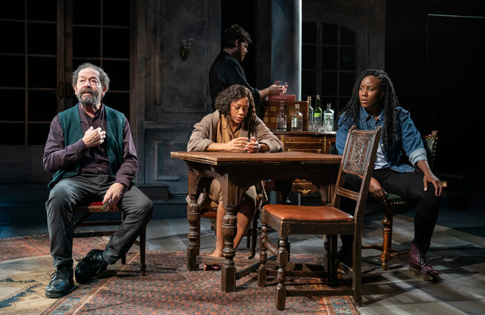 Jonathan Hadary, Nikki M James, Michael Esper and Crystal Lucas-Perry in A Bright Room Called Day at New York's Public Theater. Photo: Joan Marcus