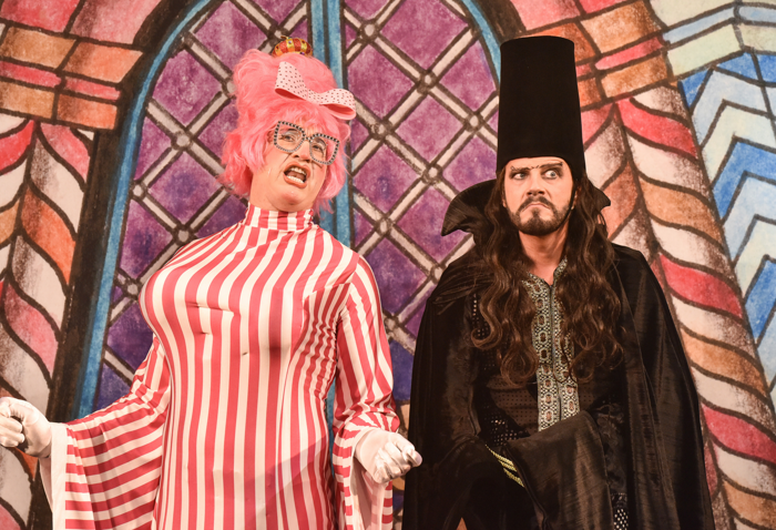 Andrew Pollard and Anthony Spargo as Rasputin in Sleeping Beauty, Greenwich Theatre. Photo: Robert Day
