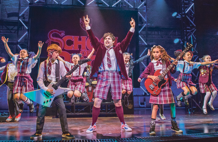 School of Rock (2016 cast pictured here), produced by Andrew Lloyd Webber’s LW Theatres, which recently partnered with ethical secondary ticketing site Twickets. Photo: Tristram Kenton