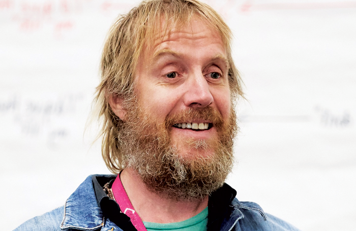 Rhys Ifans in rehearsals for On Bear Ridge at the Sherman Theatre. Photo: Mark Douet