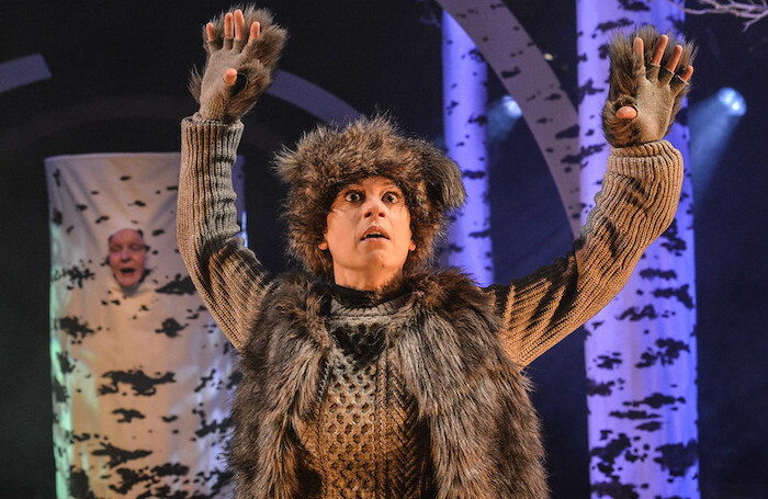 Cath Whitefield in The Wolf, the Duck and the Mouse at the Unicorn Theatre. Photo: Robert Day