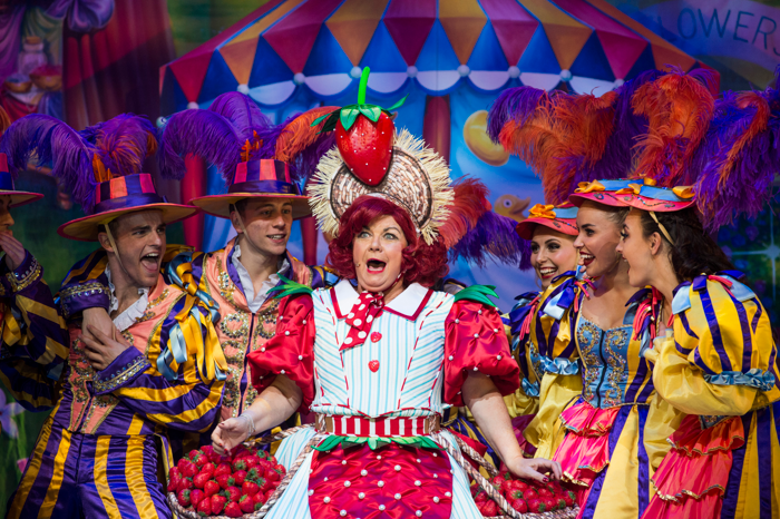 Elaine C Smith and company in Jack and the Beanstalk. Photo: Richard Campbell.