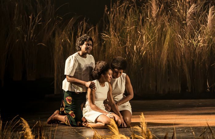 Sarah Niles, Racheal Ofori and Natalie Simpson in Three Sisters at the National Theatre, London. Photo: The Other Richard