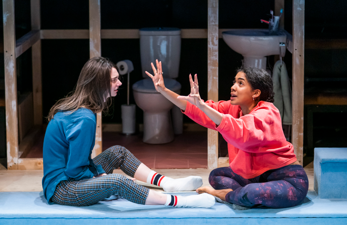 Tanya Reynolds and Rebekah Murrell in Scenes With Girls at the Royal Court, London. Photo: Tristram Kenton