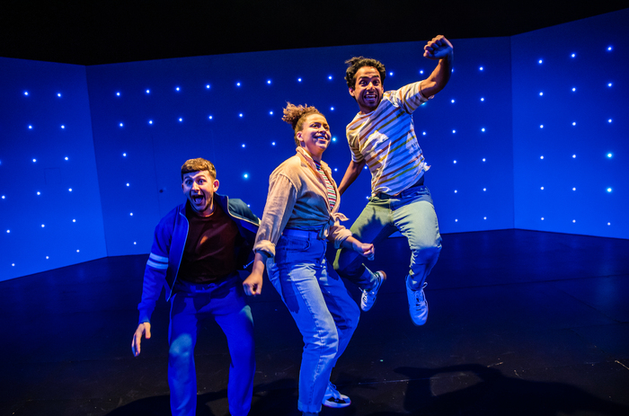 James Russell-Morley, Emily Burnett and Akshay Sharan in The Bee in Me at Unicorn Theatre. Photo: Tristram Kenton