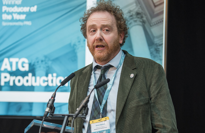 ATG's Adam Speers at The Stage Awards. Photo: David Monteith-Hodge