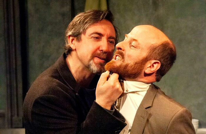 Johnny Vivash and Kevin Murphy in On McQuillan's Hill at the Finborough Theatre, London. Photo: Bronwen Sharp