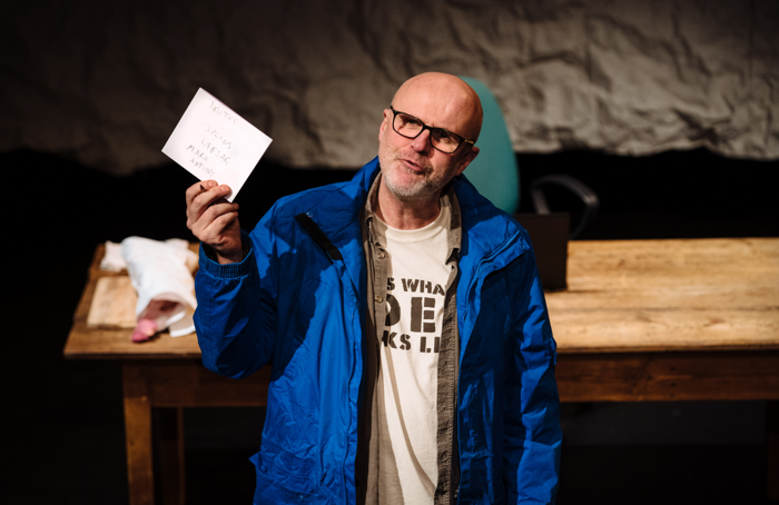 Tim Crouch in I, Cinna (The Poet) at Unicorn Theatre, London. Photo: Helen Murray