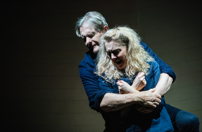 Robert Bathurst and Rebecca Johnson in Love, Loss and Chianti at Riverside Studios, London. Photo: Alex Harvey-Brown