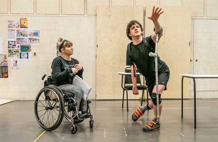 Ruth Madeley and Daniel Monks in rehearsals for Teenage Dick at London's Donmar Warehouse; signs of progress, but work is still to be done. Photo: Marc Brenner