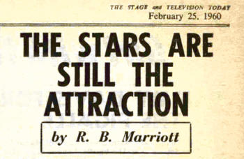 'Like it or not, the star is still the major attraction in the theatre' – 60 years ago in The Stage