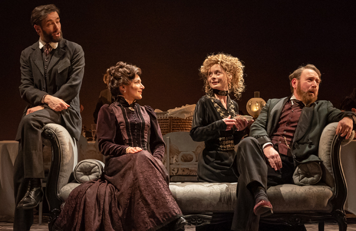 Original cast members Ed Stoppard, Alexis Zegerman, Faye Castelow and Adrian Scarborough in Leopoldstadt. Casting for the show's return is to be announced. Photo: Marc Brenner