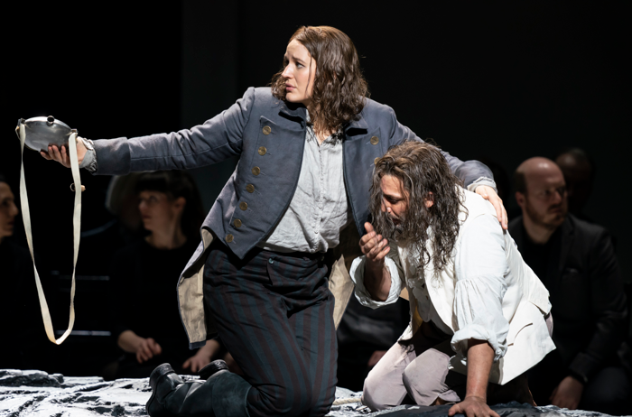 Lise Davidsen as Leonore and Jonas Kaufmann in Fidelio at Royal Opera House. Photo: Bill Cooper