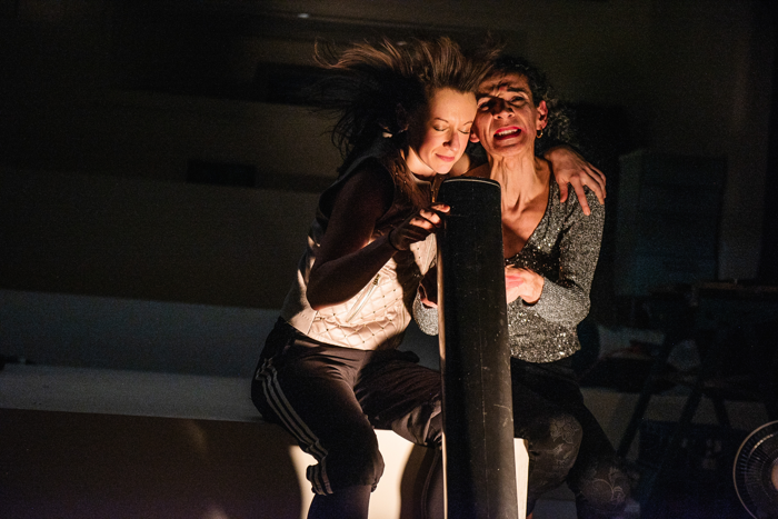 Nando Messias and Nicki Hobday in Trainers at Gate Theatre, London. Photo: Alex Harvey Brown