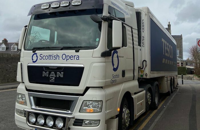 One of Scottish Opera's lorries. Photo: Scottish Opera via Twitter