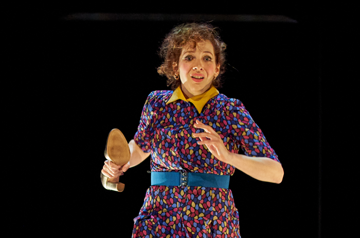 Katherine Parkinson in Shoe Lady at Royal Court, London. Photo: Manual Harlen