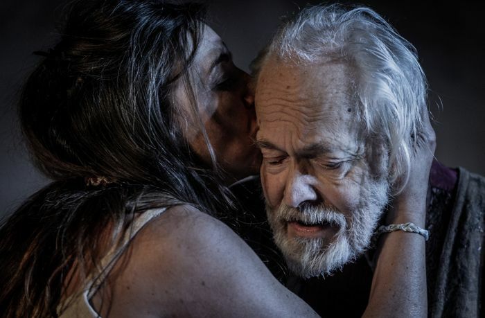 Kirsty Bushell and Michael Pennington in The Tempest at Jermyn Street Theatre, London. Photo: Robert Workman