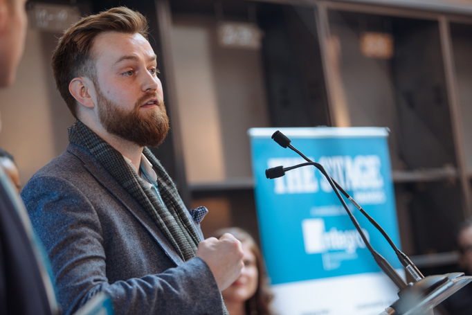 Barn Theatre artisticdirector Iwan Lewis at The Stage Awards 2019. Photo: David Monteith-Hodge