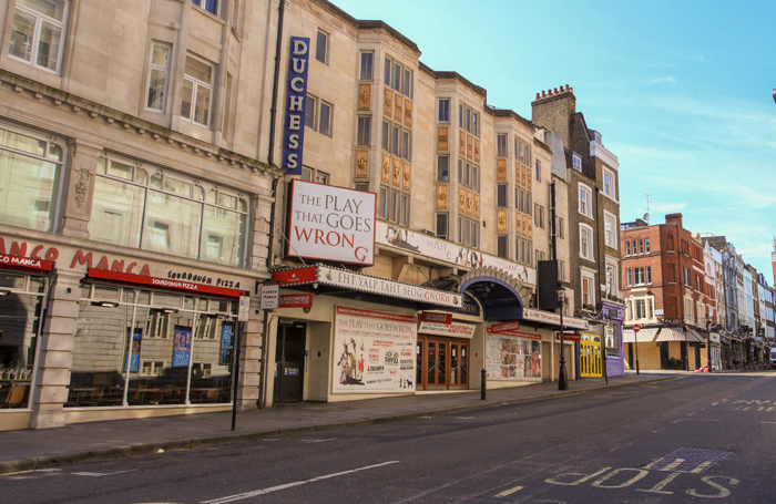 Closed theatres and shops in London's West End. Photo: Shutterstock