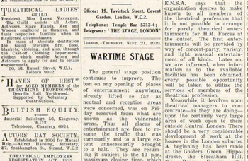 When producers looked beyond the West End during wartime – 81 years ago in The Stage