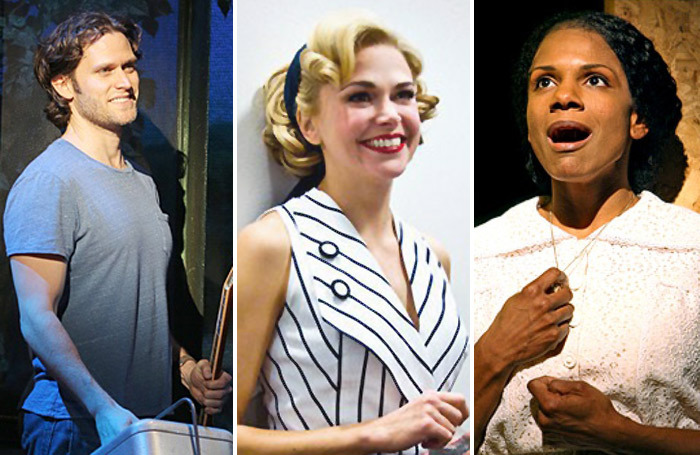Steven Pasquale in The Bridges of Madison County, Sutton Foster in Anything Goes and Audra McDonald in 110 in the Shade. Photos: Joan Marcus/Monica Simoes