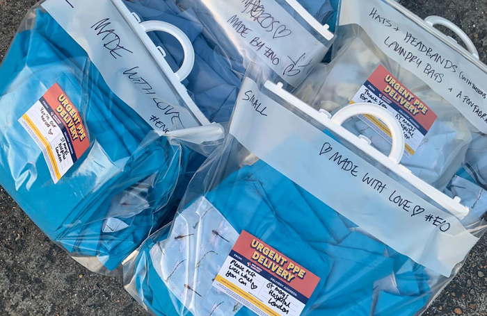 Scrubs made for NHS frontline workers by ENO. Photo: Twitter