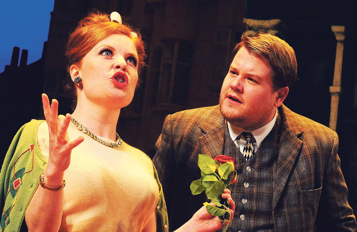 Suzie Toase and James Corden in One Man, Two Guvnors. Photo: Tristram Kenton
