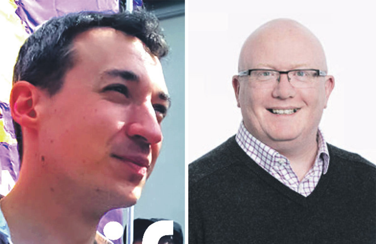 Paul Fleming and Simon Curtis, who are contending to be the next general secretary of Equity