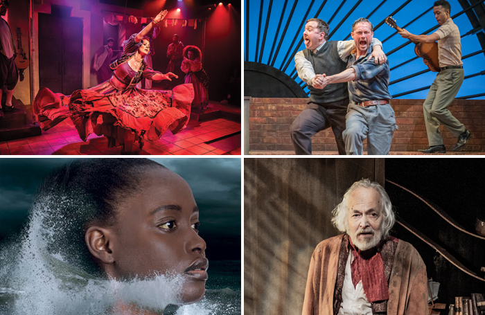Clockwise from top left: Zorro the Musical, Thee Glee Club (photo by Marc Brenner), The Tempest (photo by Robert Workman) and Rockets and Blue Lights