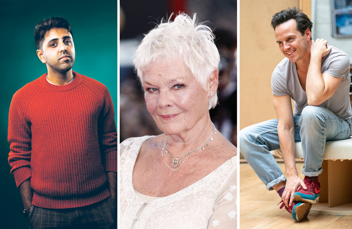 Vinay Patel, Judi Dench and Andrew Scott. Photos: Bronwen Sharp, Shutterstock, Manuel Harlan