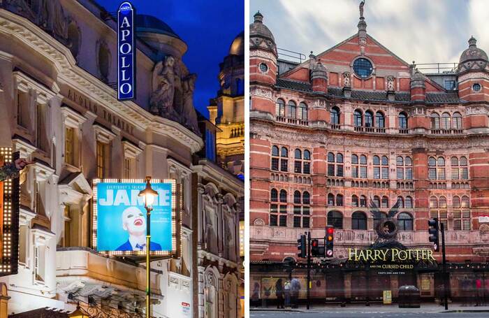 Nimax West End theatre the Apollo and the Palace. Photos: Shutterstock