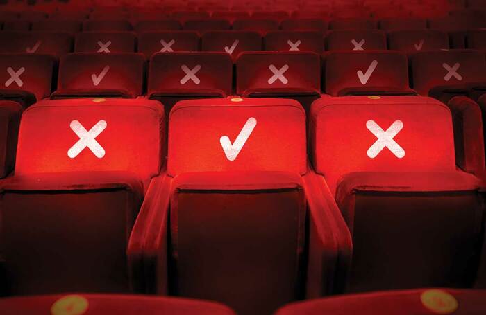 Socially distanced theatre seats. Photo: Shutterstock