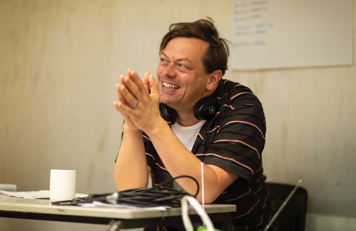 Simon Stephens in a recording for Blindness at the Donmar Warehouse. Photo: Helen Maybanks