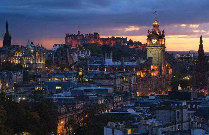 The sun sets over Edinburgh. Photo: Shutterstock