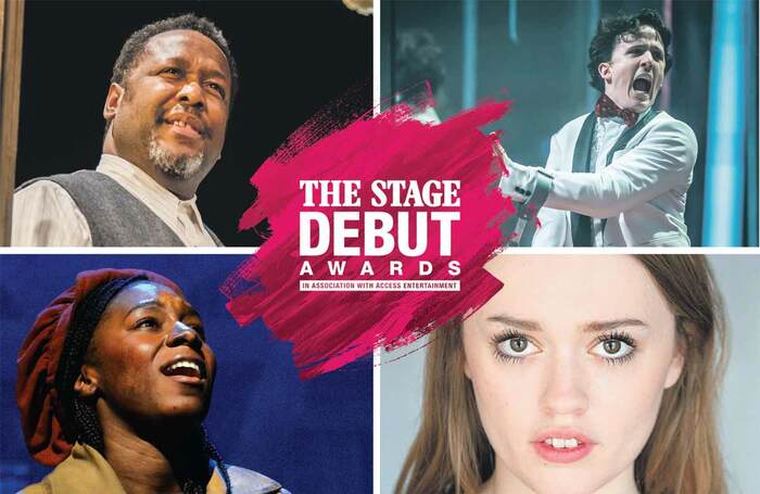 Clockwise from top left: Wendell Pierce in Death of a Salesman (photo: Tristram Kenton), Daniel Monks in Teenage Dick (photo: Marc Brenner), Aimee Lou Wood and Shan Ako in Les Misérables (photo: Michael Le Poer Trench)