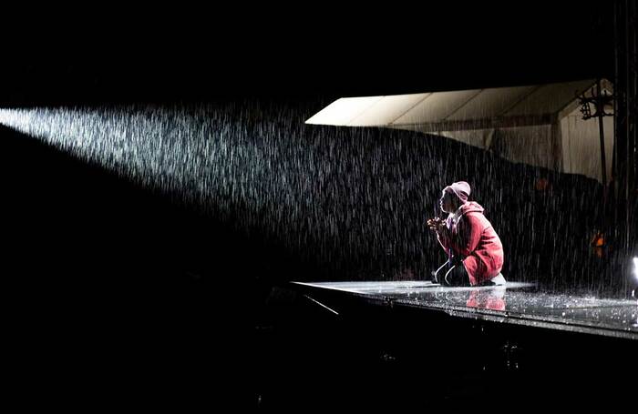 Mara Allen in Henry V at the Roman Theatre of Verulamium, St Albans. Photo: Laura Harling